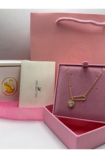 Generic Gold Beigeo Chain with Double Heart Pendant with Zircon
