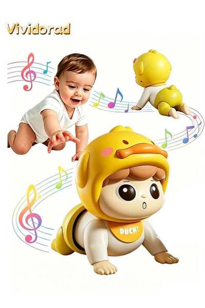 Vividorad Baby Crawling Toy Baby Electric Music Toy Infant Tummy Time Toys Se...