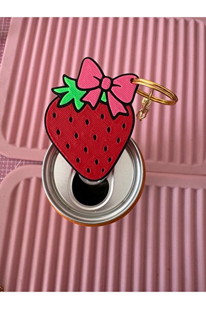 By Selen Suyolcu Strawberry Ribbon Box Beverage Opener Can Tab Opener 3D Prin...