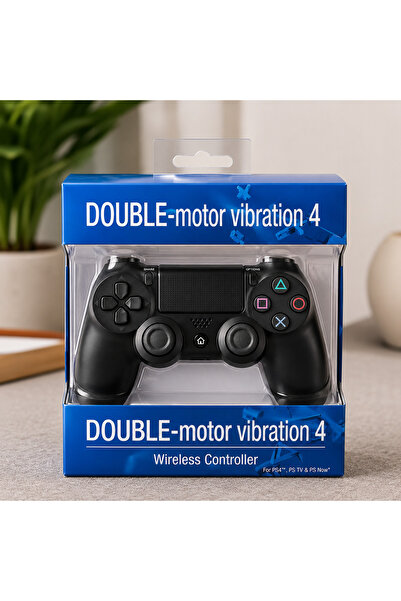 PlayStation 4 Uyumlu Kablosuz Oyun Kolu Çift Motor Titreşimli Wireless Controller Siyah