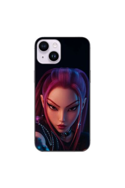 OEM Husa compatibila cu Apple iPhone 15 Silicon Gel Tpu Model KPop Demon Hunt...