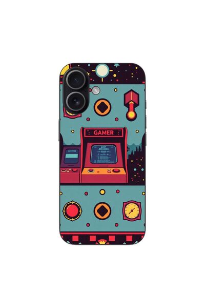 OEM Husa compatibila cu Apple iPhone 17 Silicon Gel Tpu Model Gamer Arcade Room