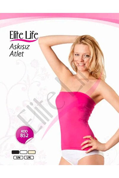 Stimor ELİTE LİFE KOD 852 Kadın Askısız Dikişsiz Straplez Atlet