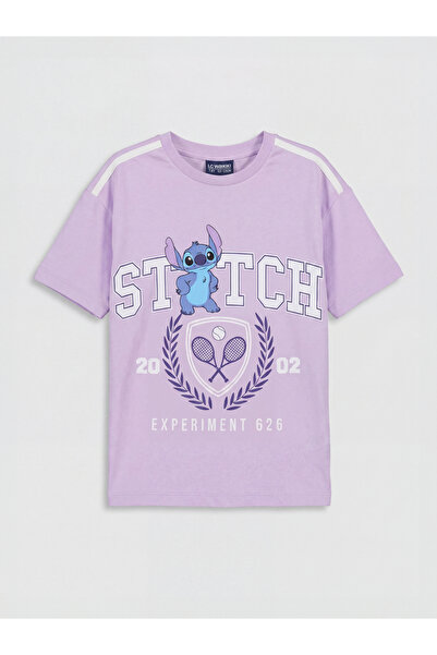 LC Waikiki Stitch Printed Girls' T-Shirt