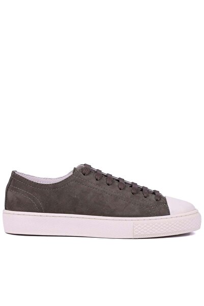 Shoetyle - Genuine Nubuck Leather Khaki Color Men's Sneaker - 666-0381