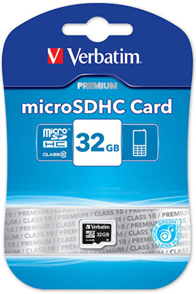 Verbatim Premium microSDHC 32GB Κατηγορία 10 U1 Υψηλής Ταχύτητας