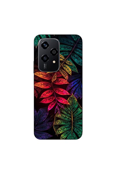 OEM Husa compatibila cu Honor 200 Lite Silicon Gel Tpu Model Minmal Neon Leav...