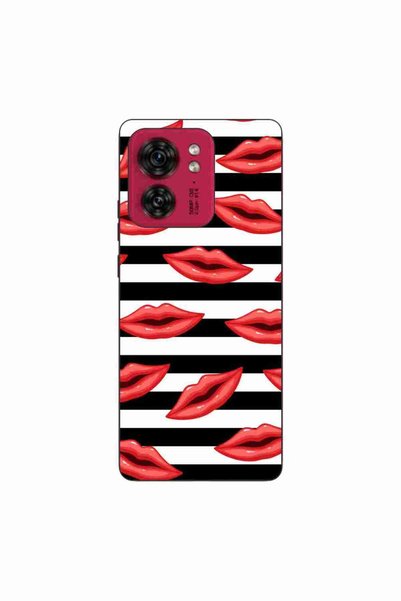 OEM Husa compatibila cu Motorola Edge 40 Silicon Gel Tpu Model Striped Kisses