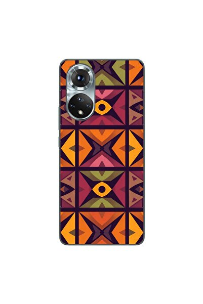 OEM Case compatible with Honor 50 Silicone Gel Tpu Pattern Tribal Retro Shapes