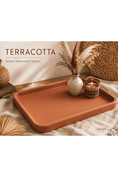 Art By Aslı Wabi Sabi Style Decorative Tray 20X27