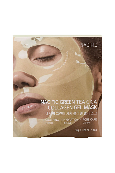 Nacific Green Tea Cica Collagen Gel Soothing and hydrating hydrogel face mask...