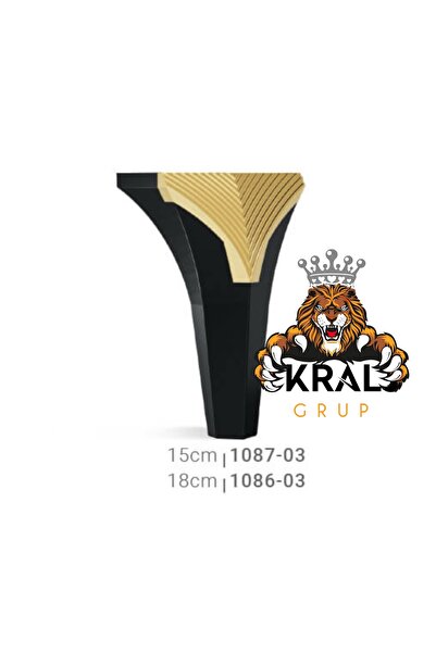KRAL GRUP HIRDAVAT Venice 15 cm Black Gold Armchair Bedroom Tv Unit Console a...