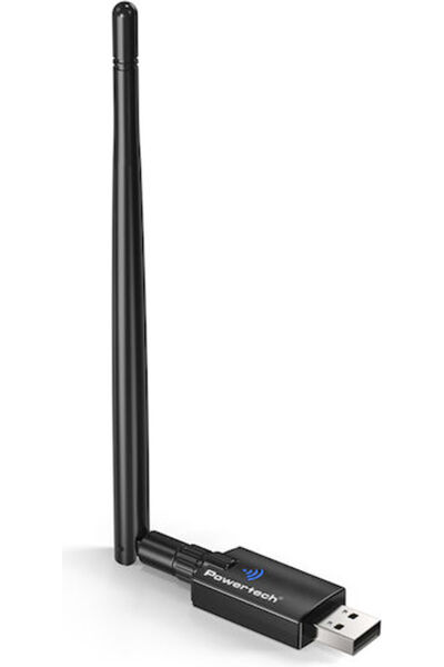 POWERTECH PT-1386 Προσαρμογέας Δικτύου USB με Ασύρματη Σύνδεση Wi-Fi 900Mbps ...