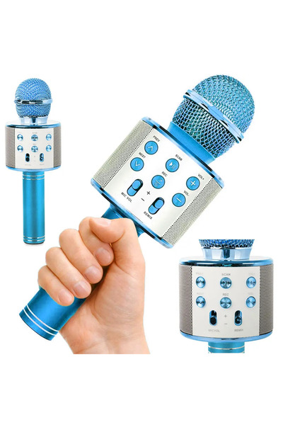 DealsReall Microfon Karaoke Bluetooth cu Modulator de Voce Integrat și Radio ...