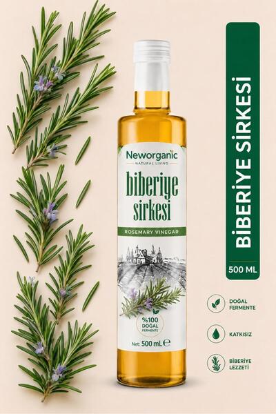 New Organic geleneksel biberiye bitki sirkesi 500ml || katkısız ve koruyucusuz