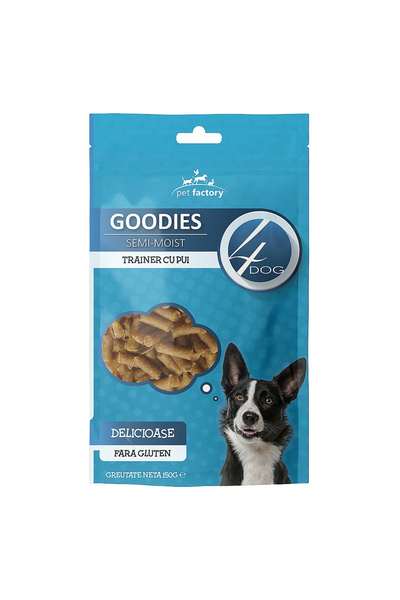 4dog Rewards for Adult Dogs, GOODIES Trainer, Chicken, 150g