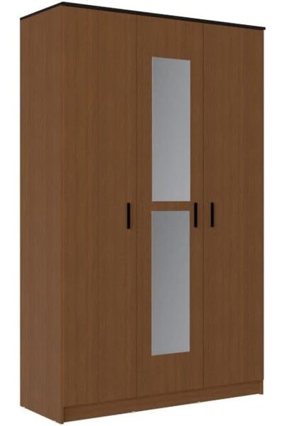 Danube Home Pera 3 Door Wardrobe With Mirror | Sturdy Closet Clothes Storage ...