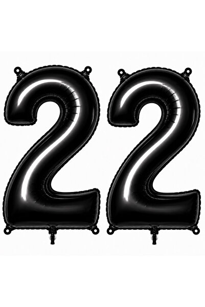 BeySüS 22 Foil Balloons Black Color (76 cm)