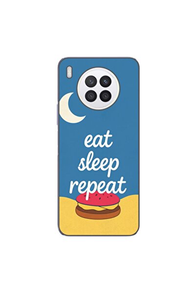 OEM Husa compatibila cu Huawei Nova 8i Silicon Gel Tpu Model Eat Sleep Repeat