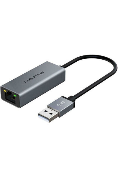 Cabletime AML100 Προσαρμογέας Δικτύου USB με Ενσύρματη Σύνδεση Ethernet