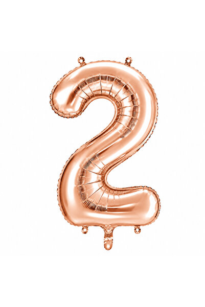 BeySüS 2 Pieces of Foil Balloons in Rose Gold Color (100 cm)
