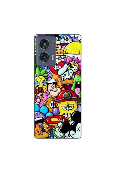 OEM Husa compatibila cu Motorola Edge 50 Fusion Silicon Gel Tpu Model Pop Art...