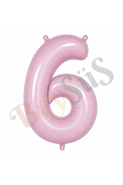 BeySüS 6 Number Foil Balloons Pink Color (76 cm)
