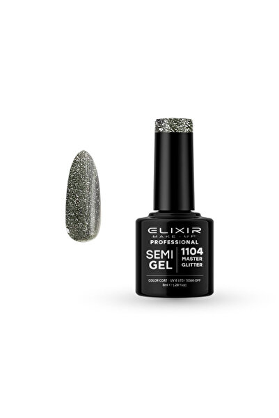 Elixir SEMI GEL (ΗΜΙΜΟΝΙΜΟ ΒΕΡΝΙΚΙ) - 1104 (MASTER GLITTER) 8ML