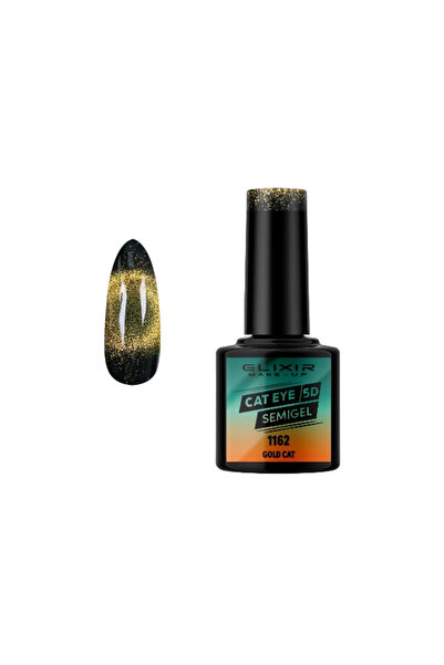 Elixir CAT EYE 5D SEMI GEL (ΗΜΙΜΟΝΙΜΟ ΒΕΡΝΙΚΙ) - 1162 (Gold-coloRed CAT) 8ML