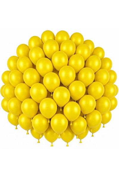 BeySüS Yellow Color Latex Pastel Balloon (30 cm) - 50 Pieces
