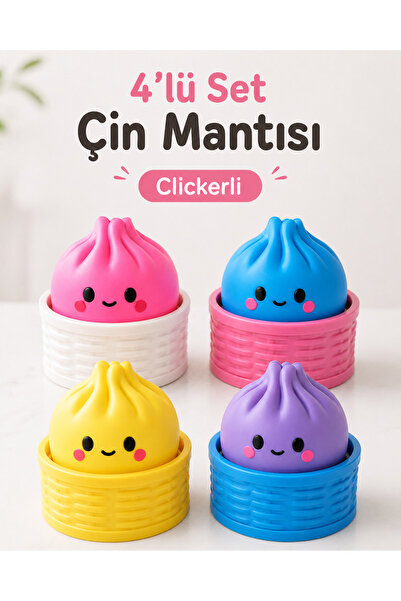 GiginGo Sukuşi 4'lü Premium Renk Seti - Çin Mantısı Clickerlı (Pembe , Mavi ,...