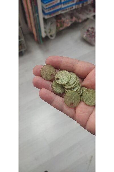 Kevser nur tuhafiye Khaki Color Bag Stamp with Sequins 20 Grams 2 cm Diameter