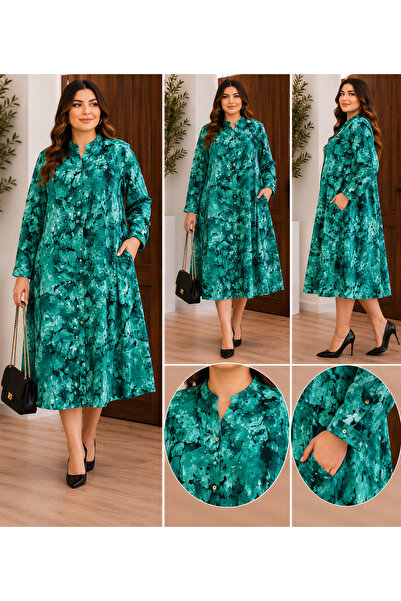 MENSAR OTANTİK Doyma Viscose Shirt Dress Height 125 cm Chest 135 cm Waist 150 cm