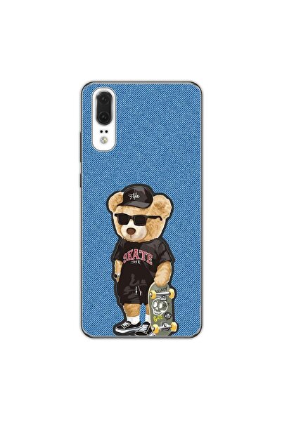 OEM Husa compatibila cu Huawei P20 Silicon Gel Tpu Model Bear Skate Fashion