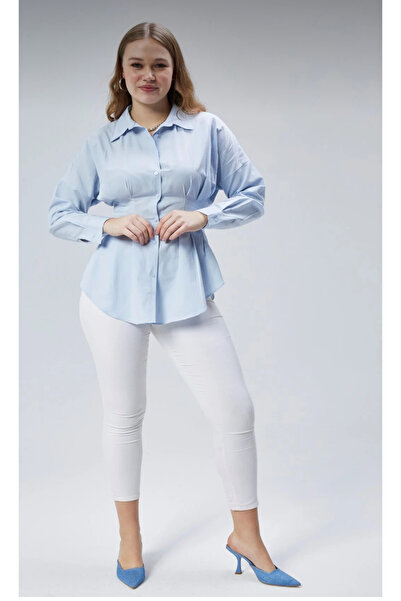 sarıdağ Terry Cotton Fabric Pleated Shirt