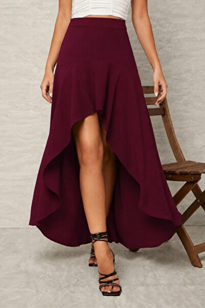 Modayakamoz New Season Women's High Waist Sandy Skirt with Asymmetrical Front...