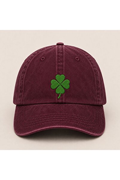 WeavedCo Clover Embroidered Vintage Washed Cap Hat