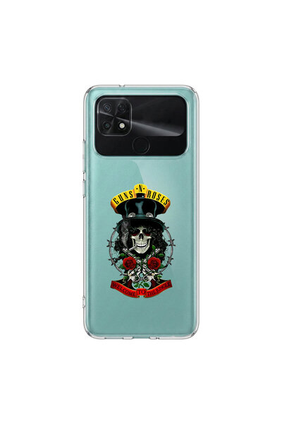 PPKin Poco C40 Compatible Metal 3 Design Transparent Case