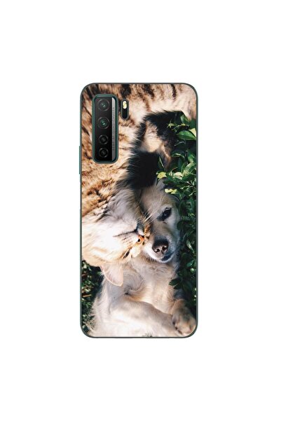 OEM Husa compatibila cu Huawei P40 Lite 5G Silicon Gel Tpu Model Caine si Pisica
