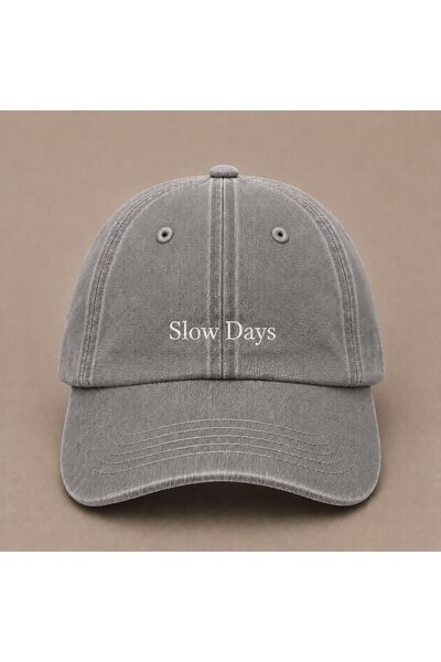 WeavedCo Slow Days Embroidered Vintage Washed Cap Hat