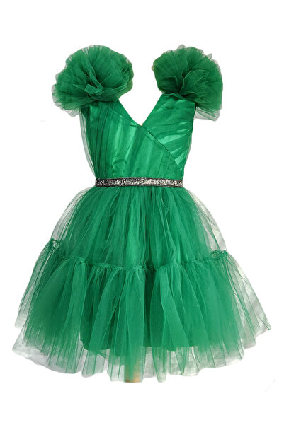 fantasialand Rochita ocazie eleganta fetite, model Jasmine, culoare verde