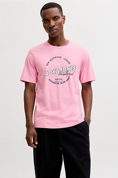 Jack & Jones Prism Pink muška JJELOGO majica SS O-NECK 2 boje SS26 SN Kod mod...