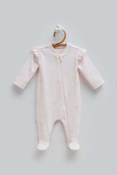 Caramell 100% Cotton Love Zippered Jumpsuit Pink