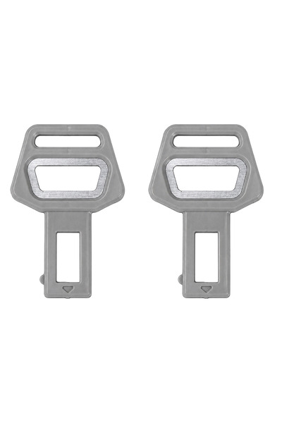 OEM Metal Detaylı Lüks Araç İçi Toka - Gri / Antrasit (2 Adet)