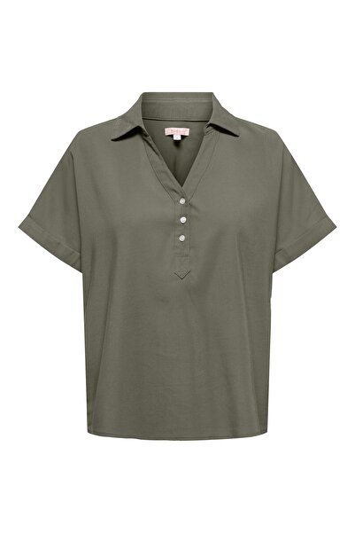 ONLY Onlis Life Cap Sleeve Shirt Wvn Cc Women's T-Shirt 15364279 Smokey Olive