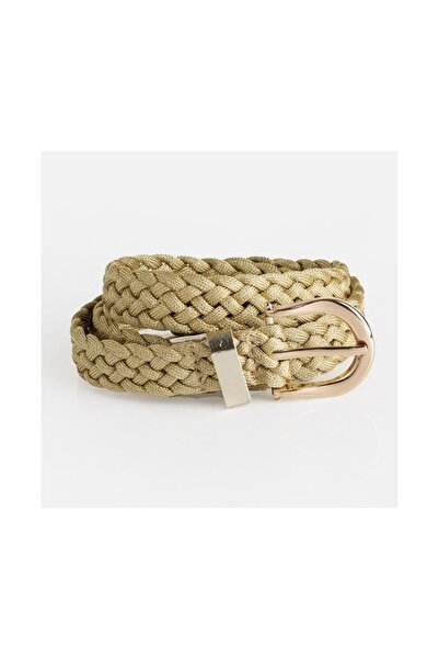 OEM Gold Braided Belt for Women, Square Metal Buckle , Elegant Style, ...