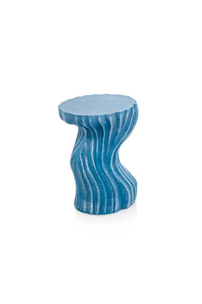 Midas Furniture FIBER GLASS AND FIBER CONCRETE SIDE TABLE 50X40X60 CM BLUE
