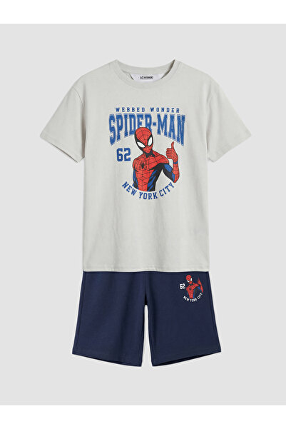 LC Waikiki Spider-Man Printed Boys' Shorts Set