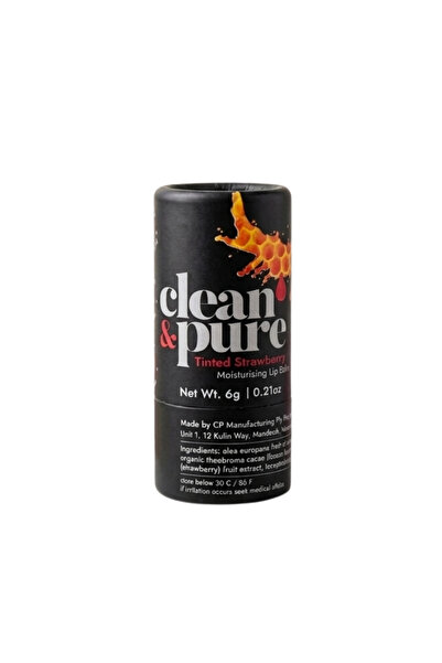 Clean and Pure بلسم شفاه بنكهة الفراولة نظيف ونقي - طبيعي 100%، غني بالفراولة...