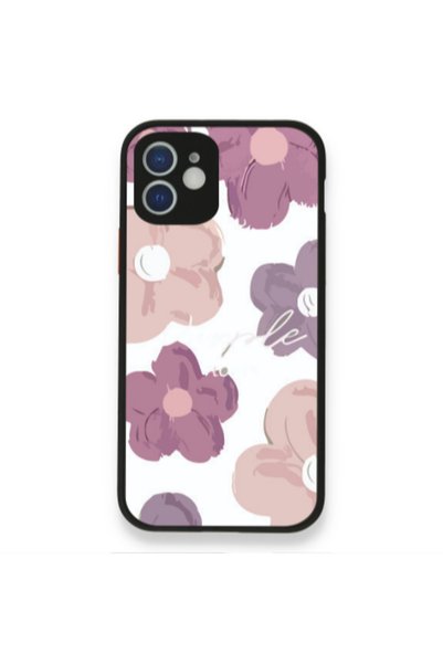 Other Apple iPhone 12 Flowers 2 Black Glossy Θήκη